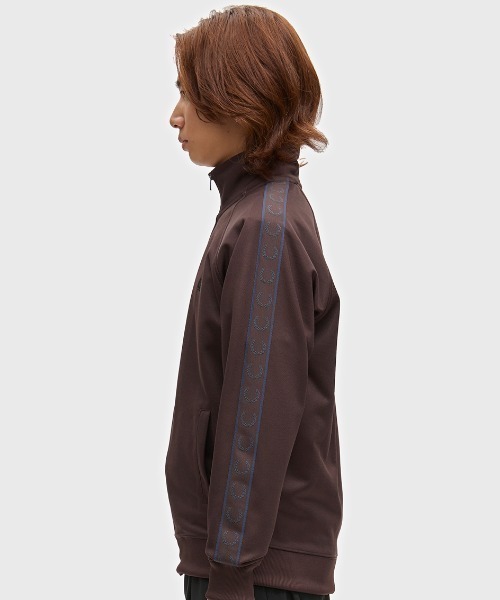 Fred Perry ブラウン ジャージ FRED PERRY（フレッドペリー） ジャージ Contrast Tape Track Jacket