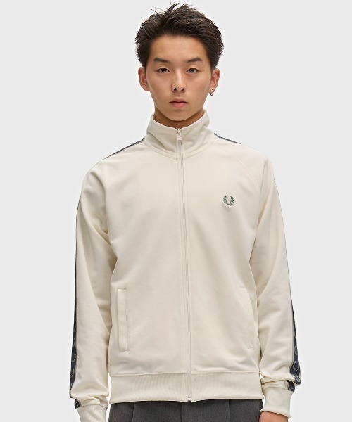 FRED PERRY トラックジャケット　ホワイト ジャージ FRED PERRY（フレッドペリー） ジャージ Contrast Tape Track Jacket