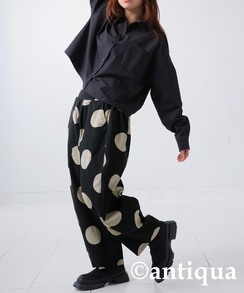 【新品未使用】keinarita polkadot pantドットパンツ antiqua パンツ ドット柄サーカスパンツ レディース : ZOZOTOWN