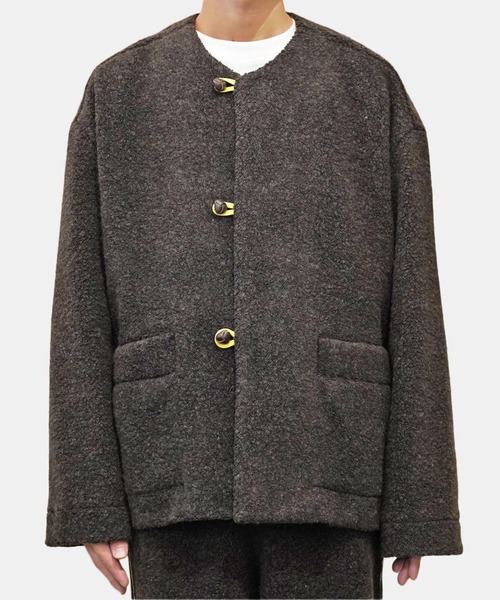 ohta コート ジャケット 「ohta」 dark brown cardigan メンズ 