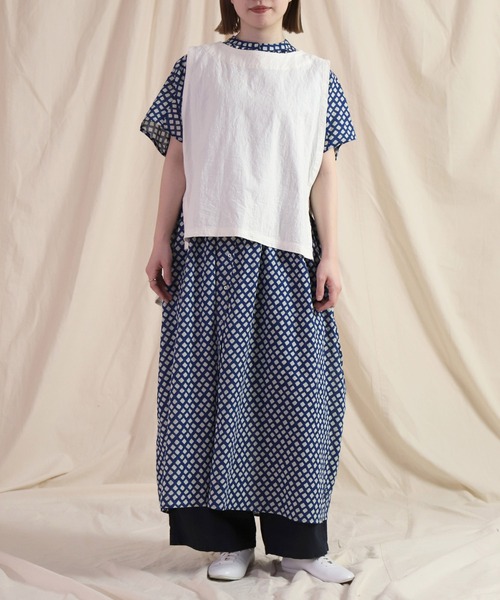 ベスト ジレ 「Brocante / ブロカント」  綿麻ワッシャーキャンバス コテブトンジレ レディース Brocante ベスト ジレ 「Brocante / ブロカント」 綿麻