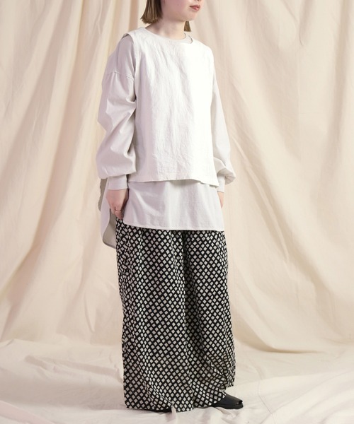 ベスト ジレ 「Brocante / ブロカント」  綿麻ワッシャーキャンバス コテブトンジレ レディース Brocante ベスト ジレ 「Brocante / ブロカント」 綿麻