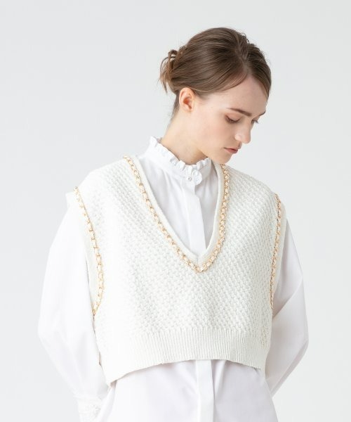 ベスト ジレ 「LOULOU WILLOUGHBY」チェーントリムミニベスト レディース LOULOU WILLOUGHBY ベスト ジレ 「LOULOU WILLOUGHBY」チェーン