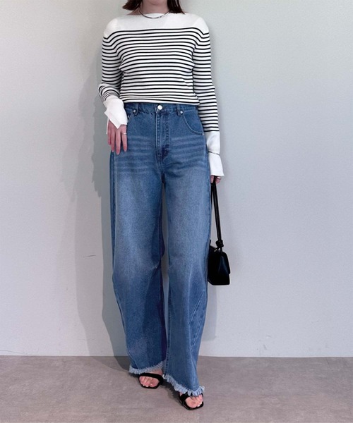 ur's ジーンズ デニム デニムパンツ ラインカーブデニム