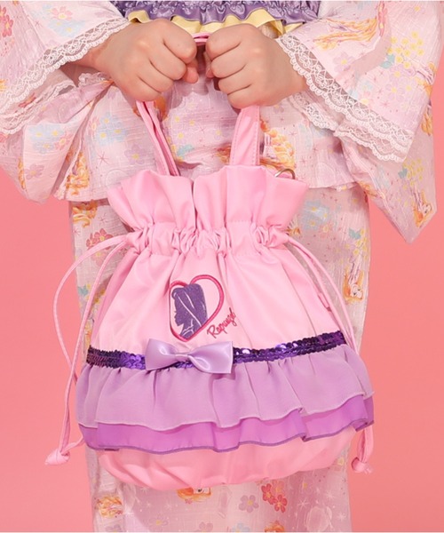 ハンドメイド　ショルダーバッグ&ポーチ 猫　天使　インド刺繍　ピンク　フリル BABYDOLL（ベビードール） ショルダー ショルダーバッグ ディズニー