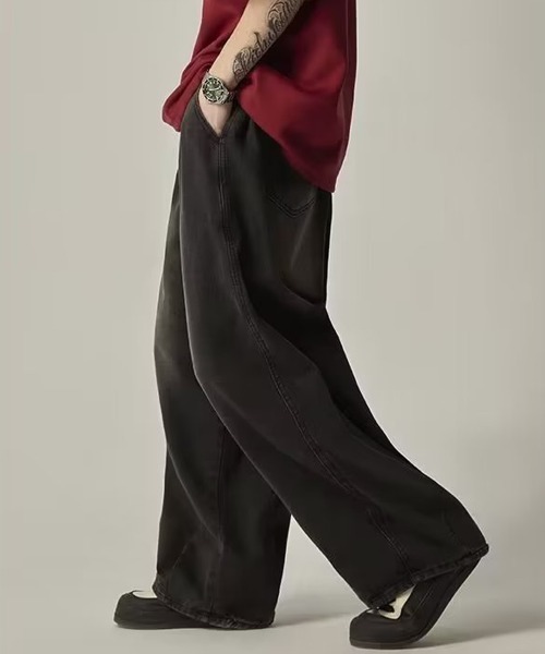 #24363 ハルソラタン　綿100 オールドデニム　バルーンパンツ　丈94cm 24363 ハルソラタン 綿100 オールドデニム バルーンパンツ 丈