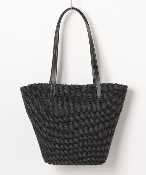 COACH かごバッグ ストロー　トートバッグ COACH】コーチ ストロー スムースレザー かごバッグ スモール