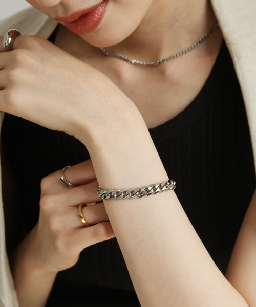 ete（エテ） ブレスレット 「レイヤード」 K18YG ミラーカットチェーン
