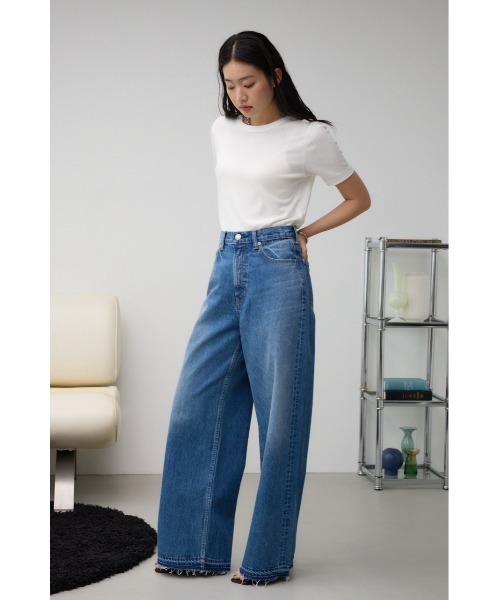パンツ Mazz double waist denim セール】【日本製】バンダナ柄デニムパンツ（デニムパンツ