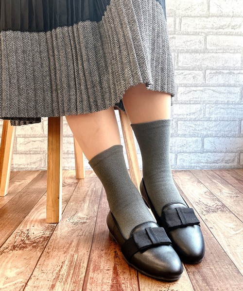 Noubel Voug Relax パンプス リボンデザイン フラットパンプス