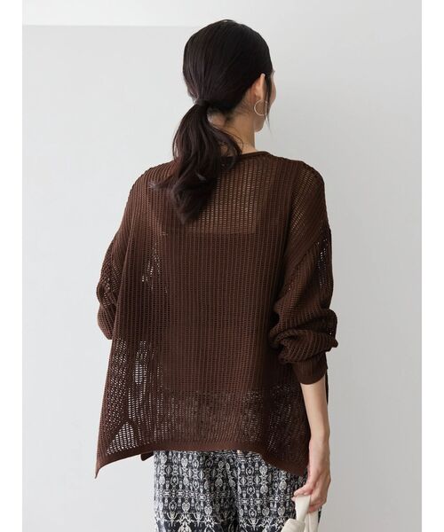 AMERICAN HOLIC ニット セーター 透かし編みメッシュニットプル