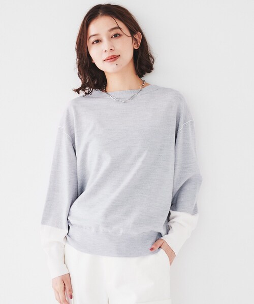 workedge かつき着用 S ニット セーター sakishimatokyo ニット セーター カレッジロゴジャガードニット