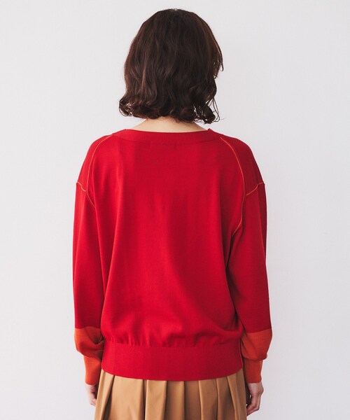 UNTITLED ニット セーター 「袖口カラーがアクセントに