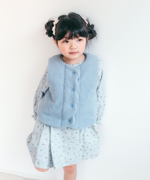 coto cotte（コトコット） ベスト スカラップ ボア ベスト キッズ 子供