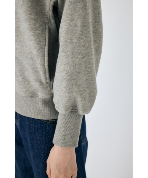 MOUSSY トレーナー スウェット PU ZIPPERED プルオーバー