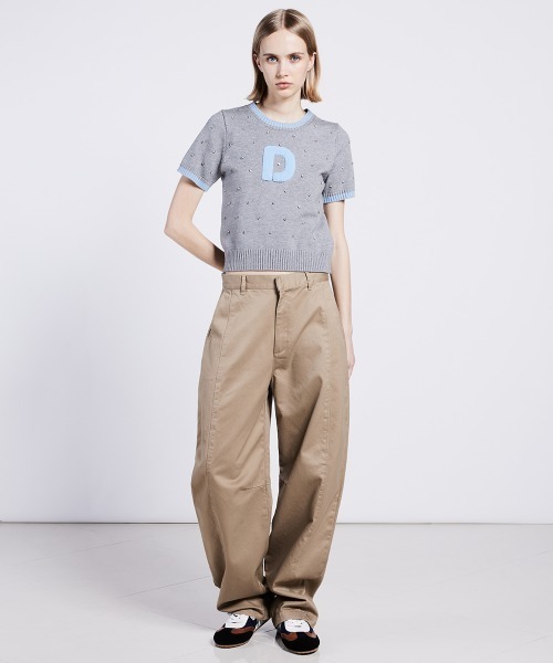 DOUBLE STANDARD CLOTHING パンツ ウエストポイントカーブパンツ