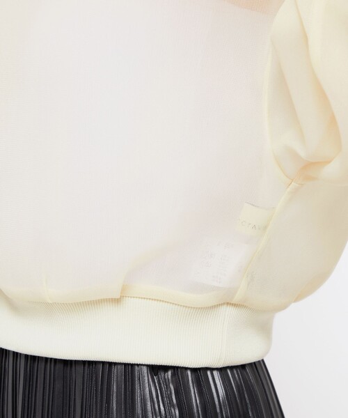 ブラウス シャツ シアー ラッセル トップス（uncrave WHITE） レディース uncrave ブラウス シャツ シアー ラッセル トップス（uncrave