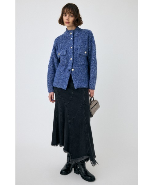 moussy MIX YARN OVER ニット カーディガン MIX YARN OVER ニット カーディガン | マウジー(MOUSSY