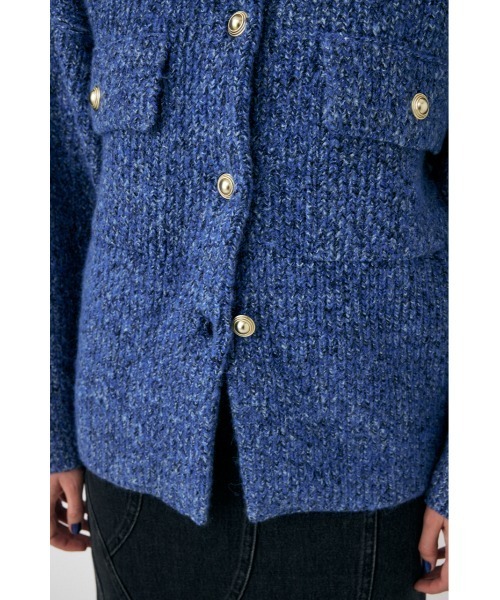 moussy MIX YARN OVER ニット カーディガン マウジー MOUSSY MIX YARN OVER ニット カーディガン （L/BEG1