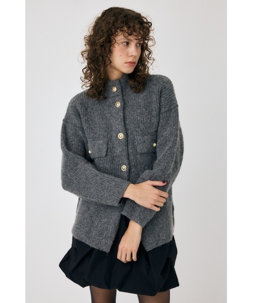moussy MIX YARN OVER ニット カーディガン MOUSSY カーディガン MIX YARN OVER KNIT レディース : ZOZOTOWN