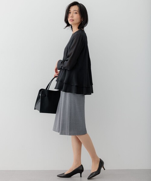 tシャツ 「洗える」テプラマットシフォン ブラウス レディース 23区 tシャツ 「洗える」テプラマットシフォン ブラウス