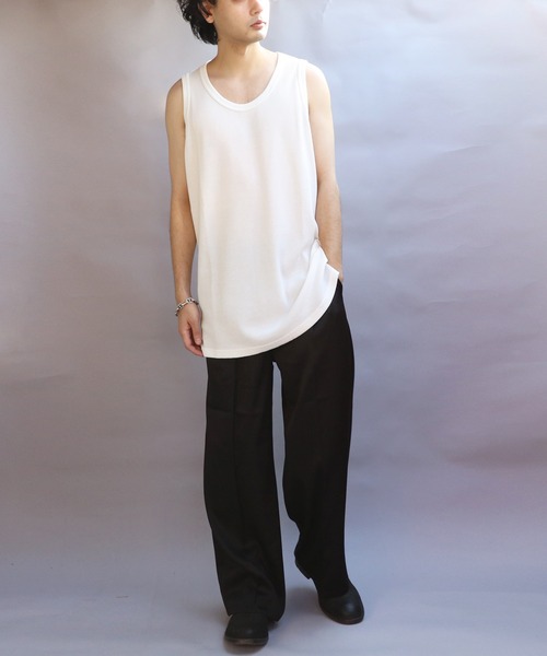 Pants ワイド パンツ スラックス メンズ レディース　L8 スラックス ポリエステル ワイドパンツ メンズ レディース