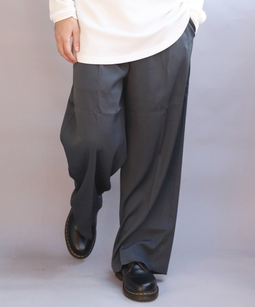 8 スラックス カラーワイドパンツ メンズ レディース : ZOZOTOWN