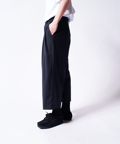 SECRETデザイン ブラックパンツ D.HYGEN - Drop crotch Curve Slim pants