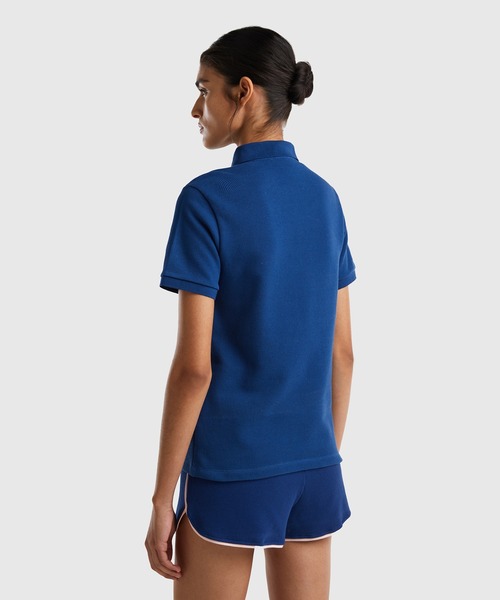 [BENETTON (UNITED COLORS OF BENETTON)] рубашка-поло с коротким рукавом LARGE темно-синий женский 