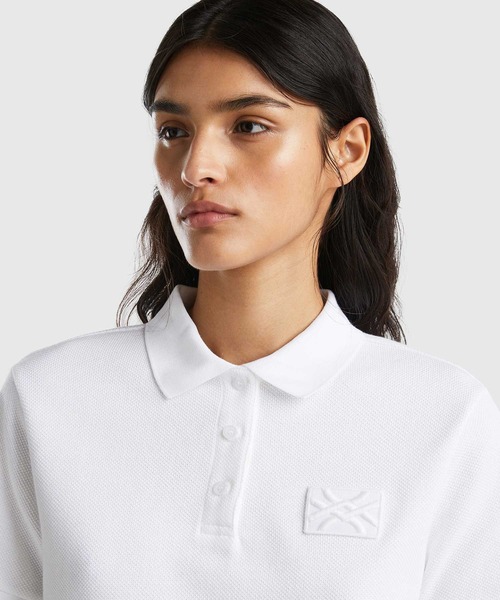 [BENETTON (UNITED COLORS OF BENETTON)] рубашка-поло с коротким рукавом LARGE темно-синий женский 