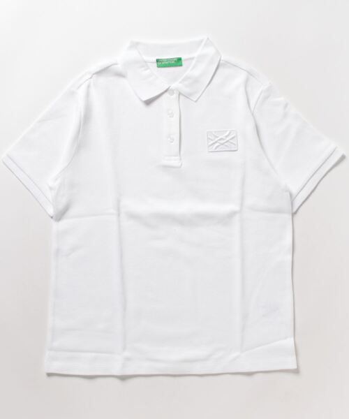 [BENETTON (UNITED COLORS OF BENETTON)] рубашка-поло с коротким рукавом LARGE темно-синий женский 