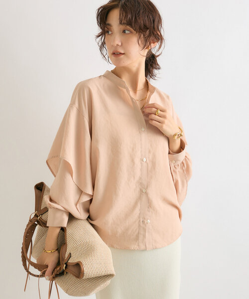 RIVE DROITE シャツ ブラウス 「大人も着やすい」フリルスリーブ 