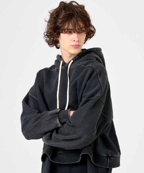【値下げ】androp パーカー M ブラック ANDRAP パーカー ANDRAP/アンドラップ/PULLOVER PK/プルオーバー