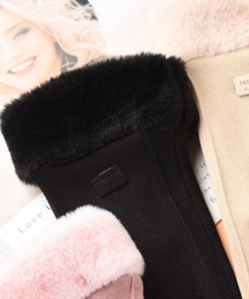 Dolce Fiora（ドルチェ フィオラ） 手袋 つい触りたくなる柔らかファー