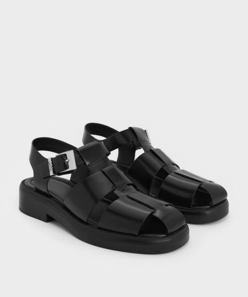 CHARLES ＆ KEITH（チャールズ&キース） サンダル レザー ケージ