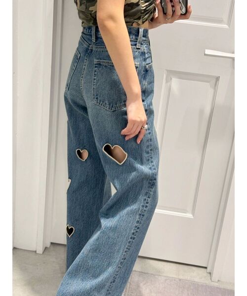 EVRIS デニムパンツ EVRIS ジーンズ デニム デニムパンツ ハートカッティングワイド