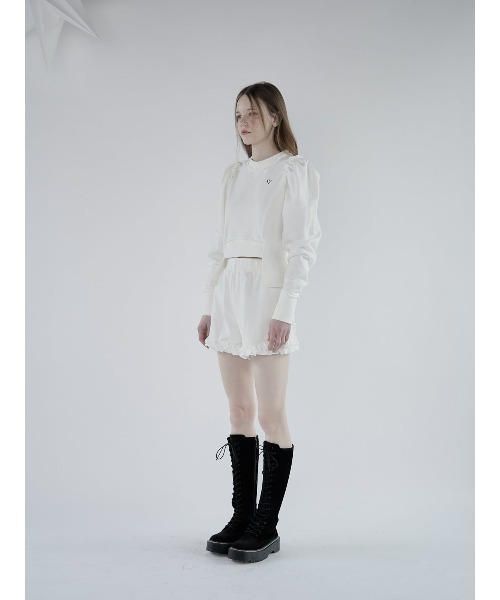 lilLilly パンツ フリルスウェットショートパンツ「セットアップ