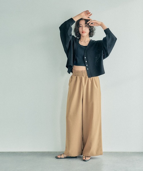 LEPSIM（レプシィム） カーディガン 5ゲージカノコライクVネック