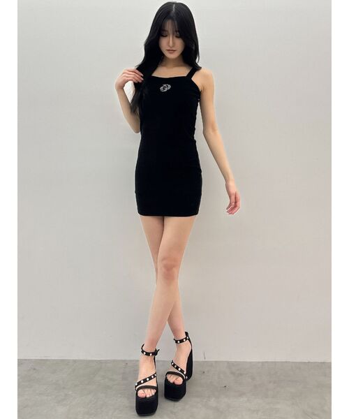 GYDA サンダル STONEストラップチャンキーサンダル レディース