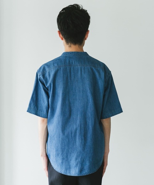 URBAN RESEARCH DOORS シャツ リネン混 デニムバンドショート