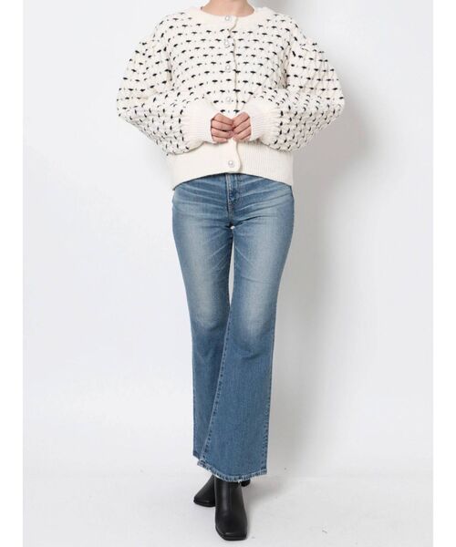 「CALNAMUR」 ニットカーディガン FREE ブルー レディース_画像8