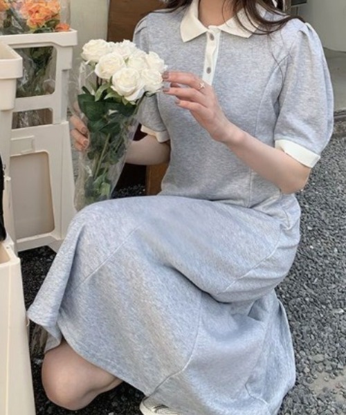 ワンピース パフスリーブポロワンピース : ZOZOTOWN Yahoo!店