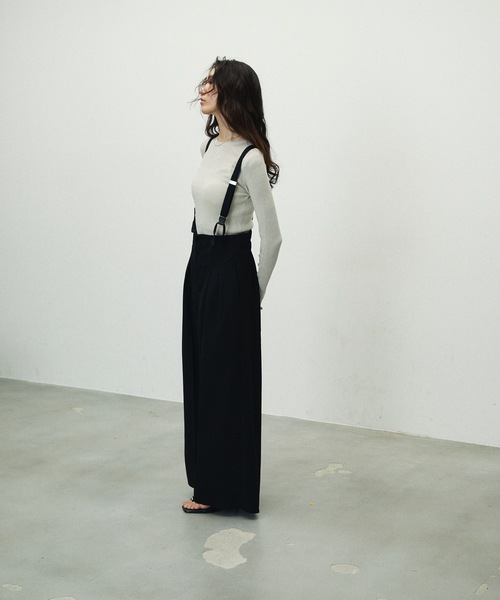 スラックス パンツ High Waist Suspender Pants / ハイウエスト