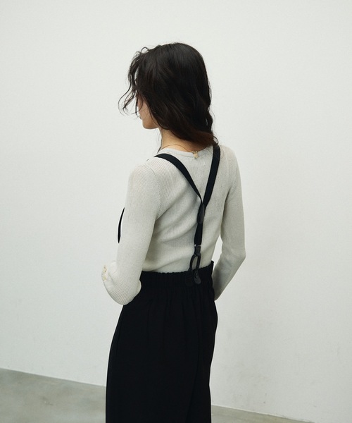スラックス パンツ High Waist Suspender Pants / ハイウエスト