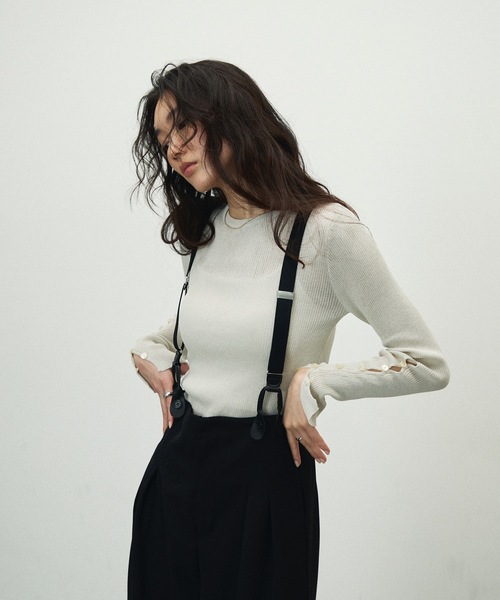 スラックス パンツ High Waist Suspender Pants / ハイウエスト