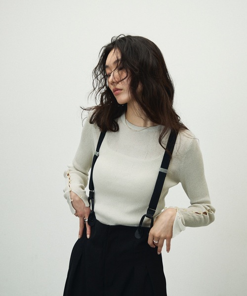 スラックス パンツ High Waist Suspender Pants / ハイウエスト
