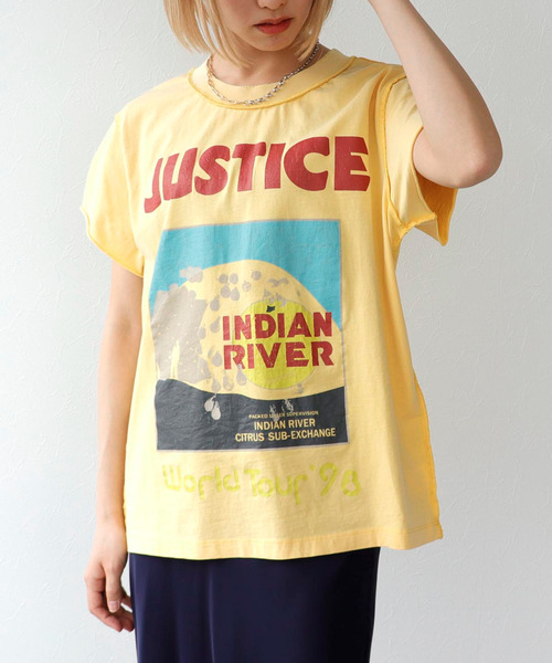 tシャツ JUSTICE プリントTシャツ　　＠ レディース