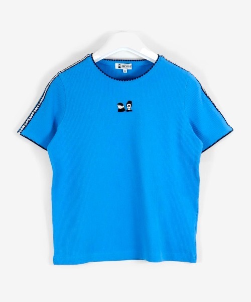 tシャツ コットン混リブプルオーバー レディース