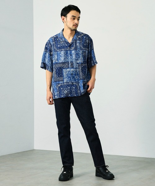 EDWIN（エドウィン） シャツ バンダナ オープンカラーシャツ 半袖