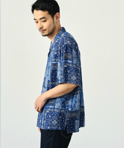 EDWIN（エドウィン） シャツ 半袖 バンダナ オープンカラーシャツ 半袖